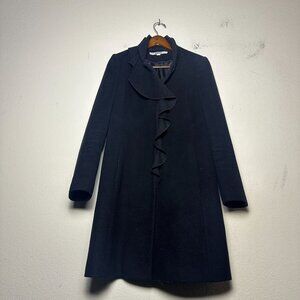 VTG DKNY Jacket Women 4 Wool Blend Peacoat Outerwear Ribbed 90s New York Warm